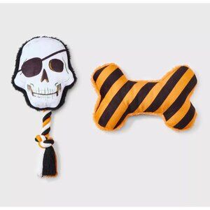 Skull and Bone Dog Rope Plush Toy Set 2 Pack Boots & Barkley™ Halloween